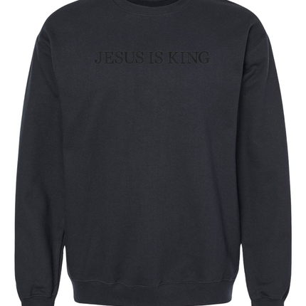 Jesus Is King Sweatshirt Faith Based Apparel Religious Clothing Inspirational Message Top Church Wear Bible Study Outfit Christian Gift Comfortable Unisex Christian Clothing