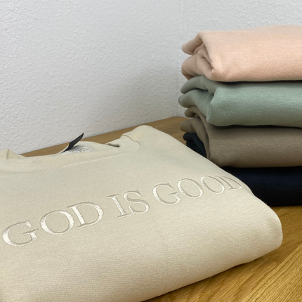 GOD IS GOOD Embroidered Sweatshirt