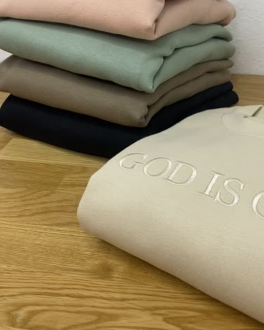 GOD IS GOOD Embroidered Sweatshirt